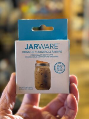Jarware drink lid for regular mouthed mason jars