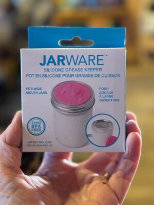 Jarware grease keeper for wide mouthed mason jars