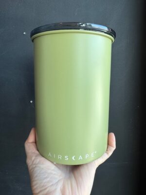 Airscape metal canister 7 inches lichen green