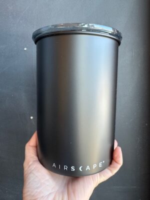 Airscape metal canister 7 inches matte black