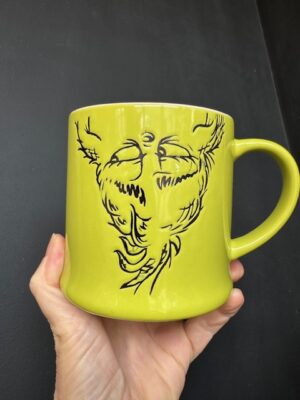 Dr. Seuss Grinch Coffee mug upside down back