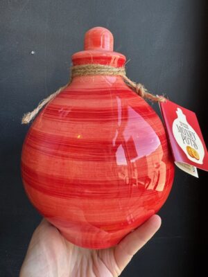 Money pot in Wild Poppy, bright red