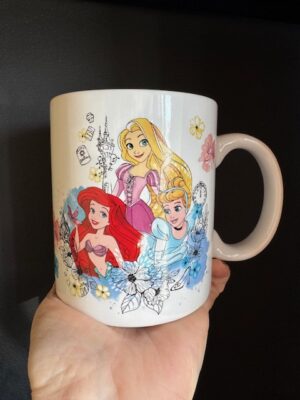 Disney Princesses on a coffee mug