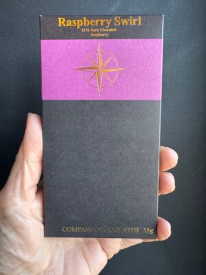 Compass Chocolate Raspberry Swirl Bar with Dark chocolate