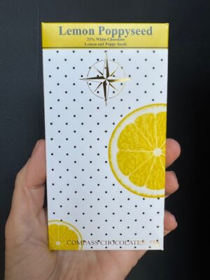 Compass Chocolate Lemon Poppyseed Bar with white chocolate