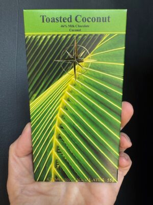 Compass Chocolate Toasted Coconut bar with 46% milk chocolate