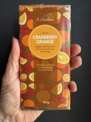 Le Chocolatier Cranberry Orange Milk Chocolate Bar