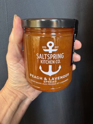Saltspring Kitchen's 250 ml jar of Peach and Lavender spread
