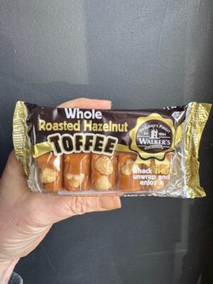 Walker's Hazelnut Toffee with whole roasted hazelnuts