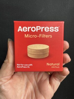 Aeropress micro-filters made of unbleached natural paper, 200 per pack