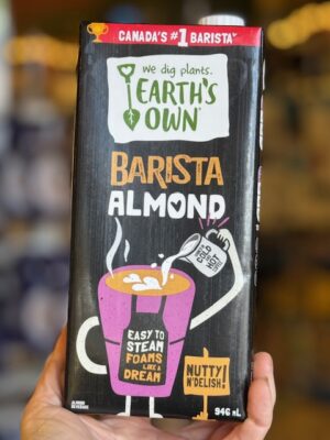 Earth's Own Barista Almond Milk in a tetra pack