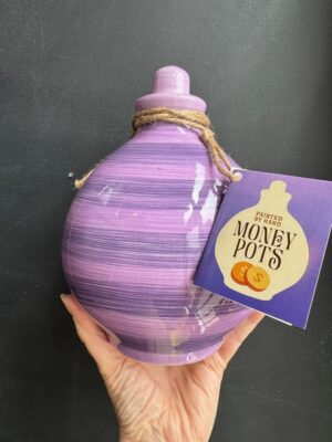 Money pot in amethyst purple