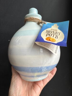 Money pot in Seaspray pale blues