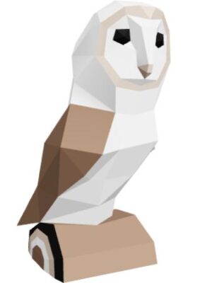 Poly Papercraft Barn Owl