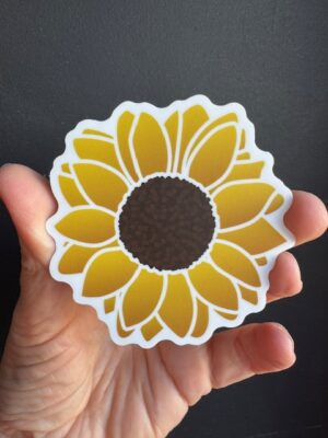 Vinyl sticker large sunflower blossom