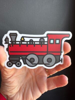 Vinyl sticker steam train engine