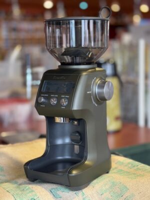 Breville Smart Grinder Pro in Olive Tapenade at Cupper's Coffee & Tea