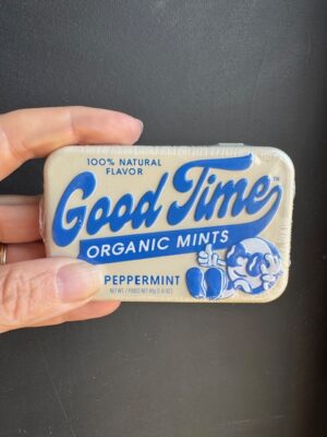 Good Time Organic Peppermints in a tin