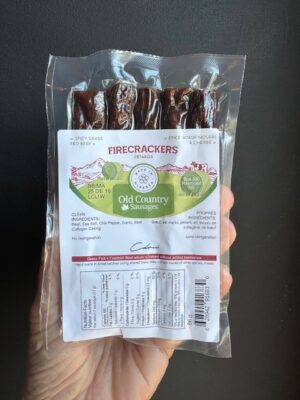 Old Country Sausages Air Dried Firecrackers sausage, 89 grams