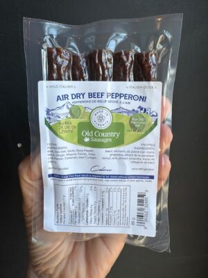 Old Country Sausages Air Dried all-beef pepperoni sausage, 89 grams