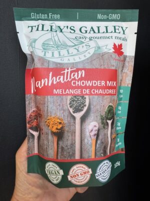 a bag of Manhattan Chowder Mix by Tilly's Galley