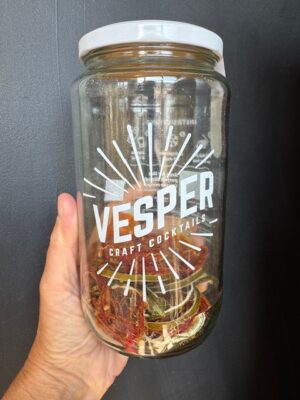 Vesper bloody Caesar craft cocktail Jar