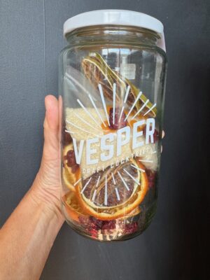 Vesper Cosmopolitan craft cocktail Jar