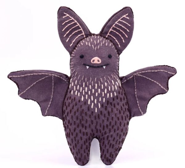 Kiriki Press Bat embroidery all done