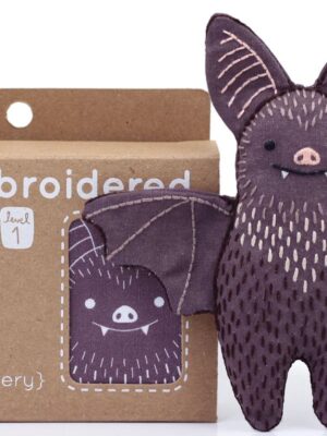 Kiriki Press Bat embroidery all done with the box