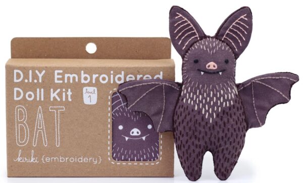 Kiriki Press Bat embroidery all done with the box