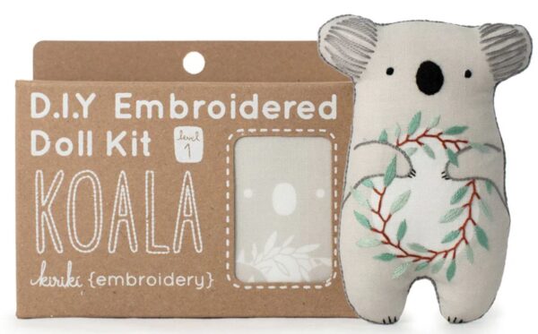 Kiriki Press Koala Bear embroidery all done with the box