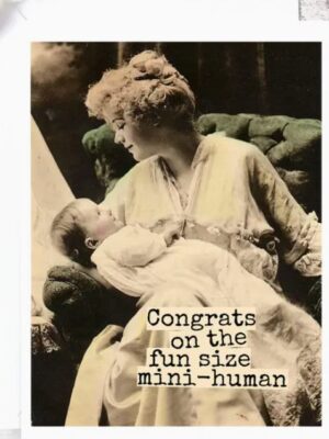 Raven's Rest Studio card - Fun Sized Mini-Human New Baby Card