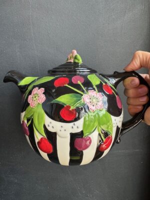 Blue Sky Clayworks Cherry Teapot