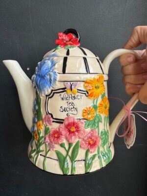 Blue Sky Clayworks Wildflower Teapot