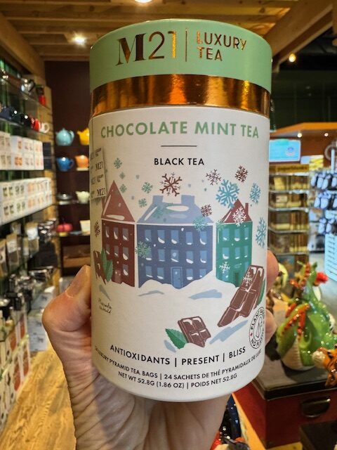 M21 Tea, seasonal chocolate mint black tea bagged