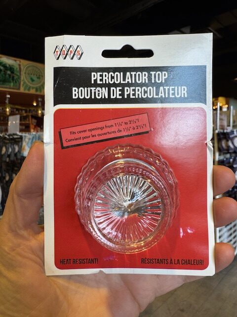 Tops Percolator glass knob replacement small