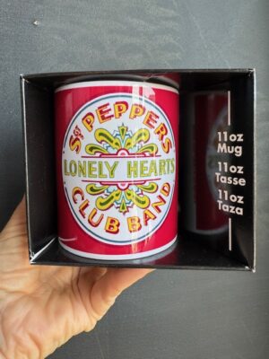 Boxed Stg. Peppers Lonely Hearts Club Band mug in red