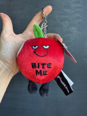 Punchkins stuffie bag charm keychain red apple - Bite Me