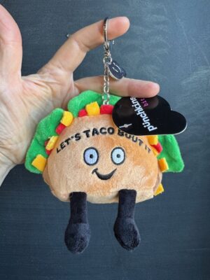 Punchkins stuffie bag charm keychain Taco - Let's Taco about it