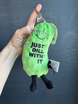 Punchkins stuffie bag charm keychain pickle - Just dill with it