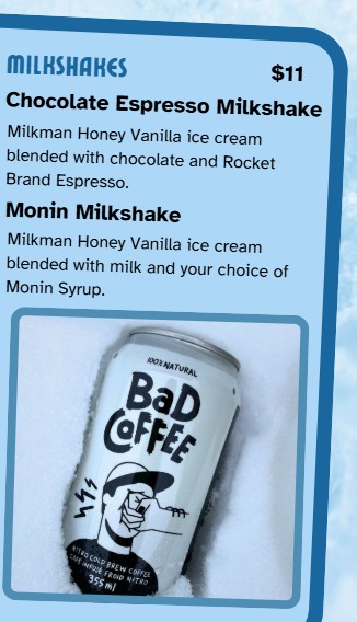 Cupper's Winter 2025 Drink Menu Milkshakes