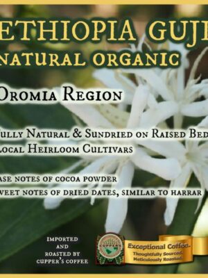 Ethiopia Guji Coffee Medium Roast, fully natural and sundried