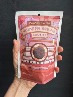 A bag of Artisan Mississippi Mud Pie biscuit cookies