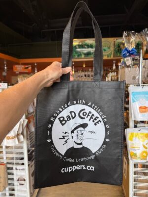 Cupper's Bad Coffee Tote Bag in Black