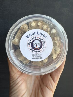 Benji's Freeze Dried Beef Liver Dog Treats top view