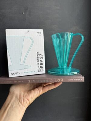 CAFEC Abaca+ Deep Flower Coffee dripper, youmeca blue