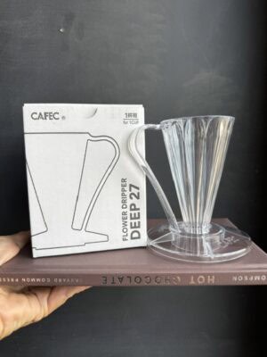 CAFEC Abaca+ Deep Flower Coffee dripper, clear