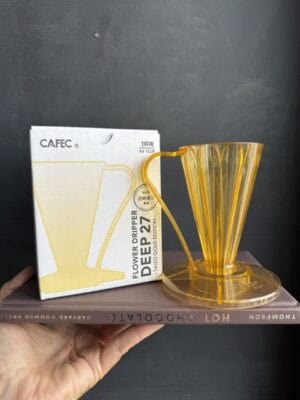 CAFEC Abaca+ Deep Flower Coffee dripper, tazio gold