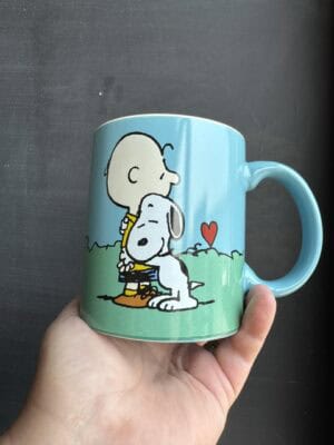 Peanuts be the person your dog thinks you are Snoopy and Charlie Brown Mug