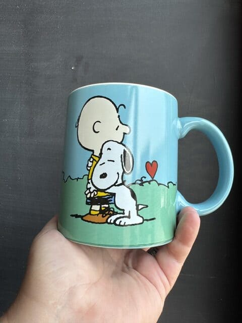 Peanuts be the person your dog thinks you are Snoopy and Charlie Brown Mug